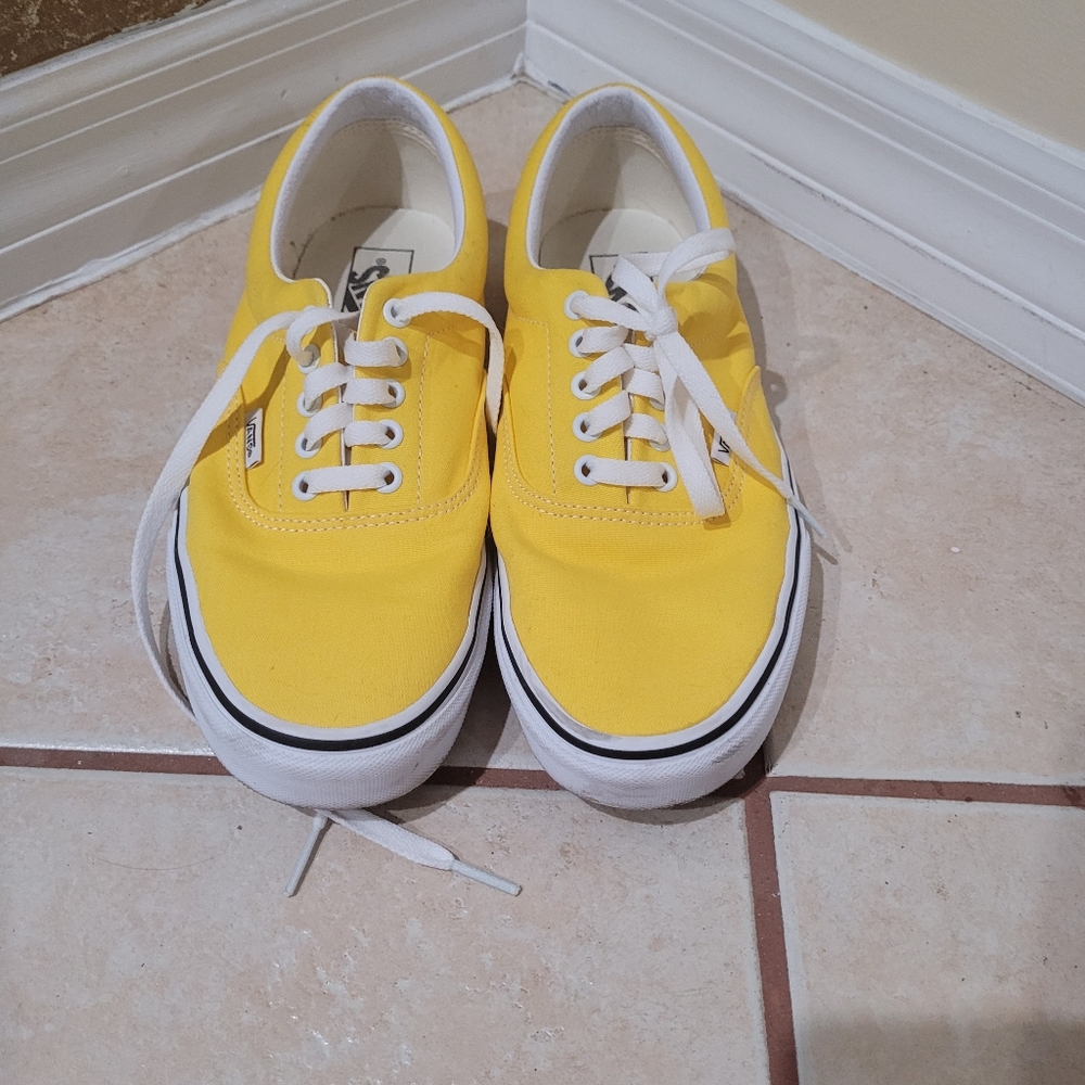 Vans Bright Yellow Canvas Sneakers